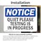 Signmission Quiet Please Testing Is In Process, 5 in W x Rectangle, Vinyl Decal OS-2PACK-NS-D-35-L-17950 - alternate 5